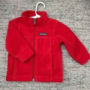 Columbia Mountain Red Fleece Jacket